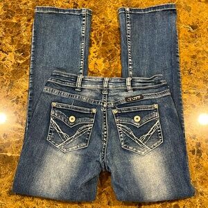 Cowgirl Tuff Western Jeans Laredo Flap Pockets Bootcut Stretch Jean W29 L35